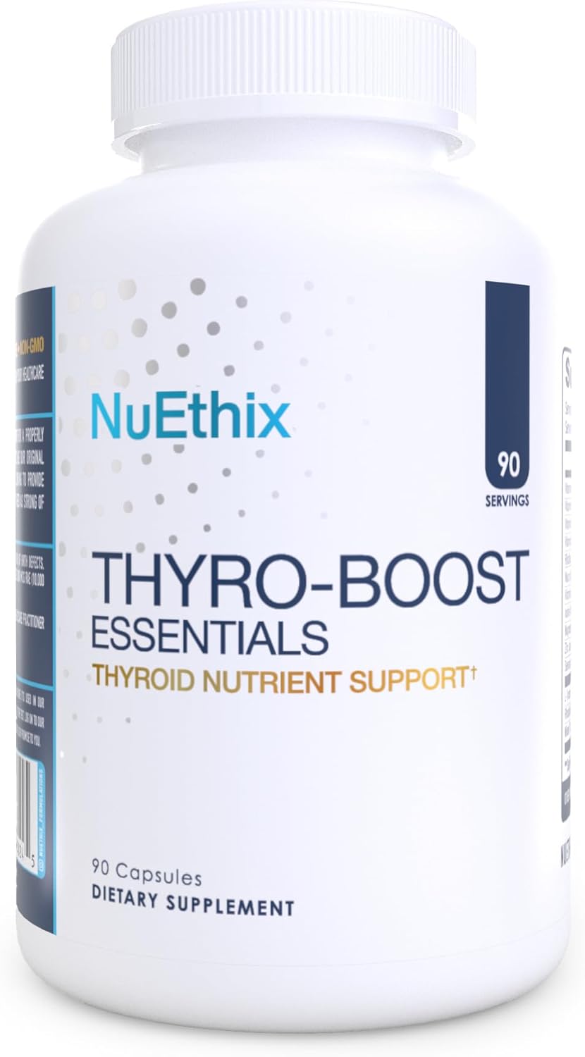 NuEthix Formulations Thyro-Boost Essentials, Non-Glandular Support to Assist with Optimal Thyroid Function, 90 Capsules