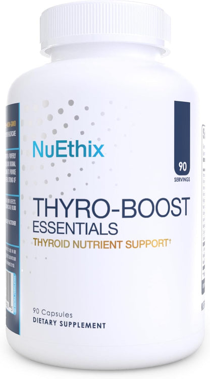 NuEthix Formulations Thyro-Boost Essentials, Non-Glandular Support to Assist with Optimal Thyroid Function, 90 Capsules