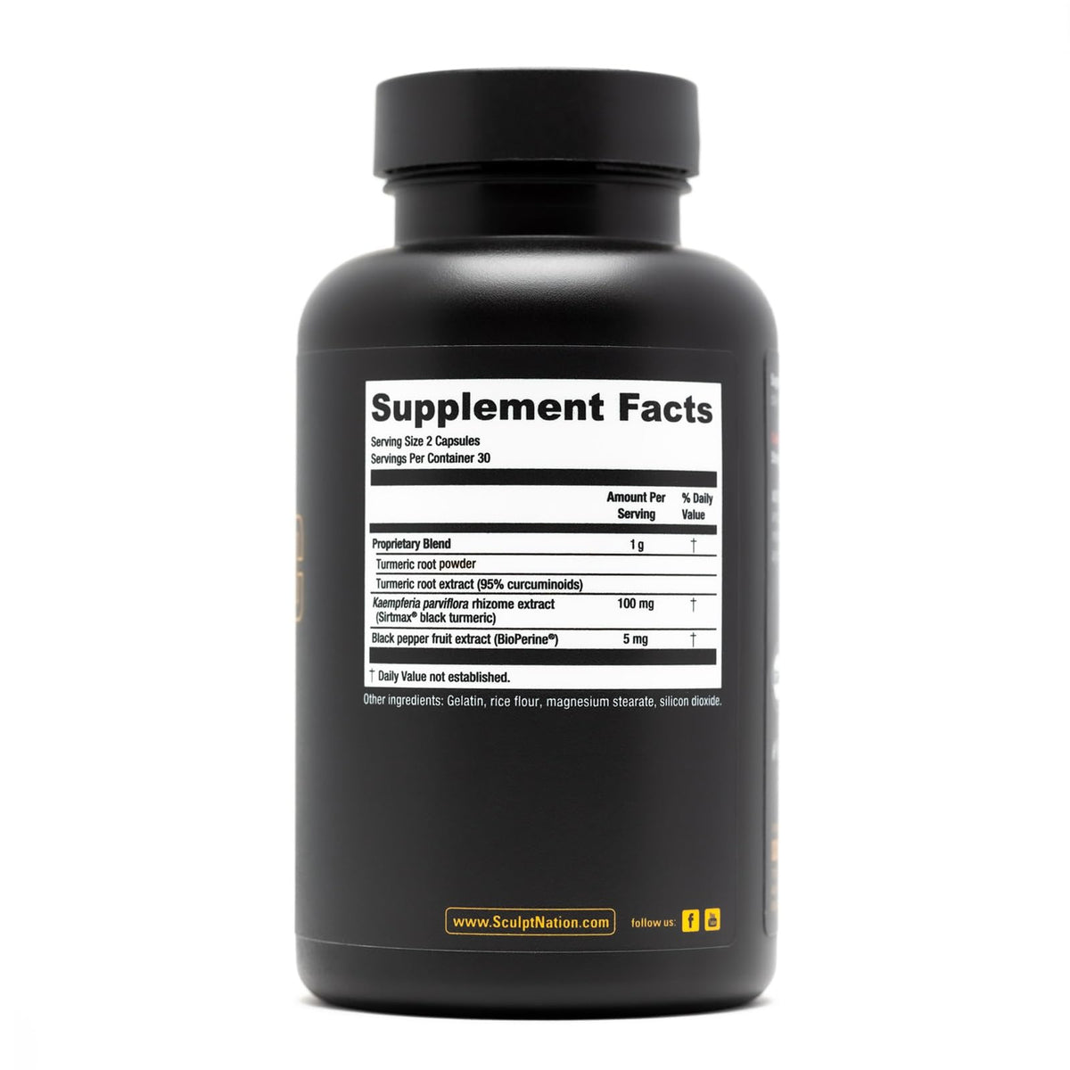 Sculpt Nation by V Shred Powerful Turmeric Supplement - Turmeric Curcumin