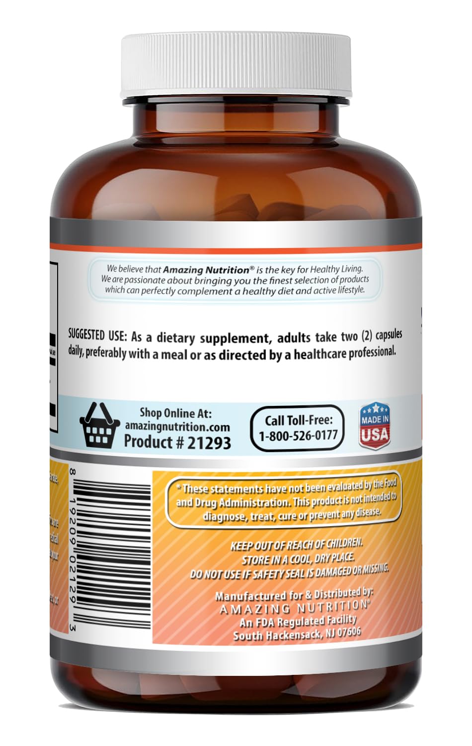 Amazing Formulas Berberine 1000mg Per Serving Capsules Supplement | Non GMO | Gluten Free | Made in USA (360 Count)