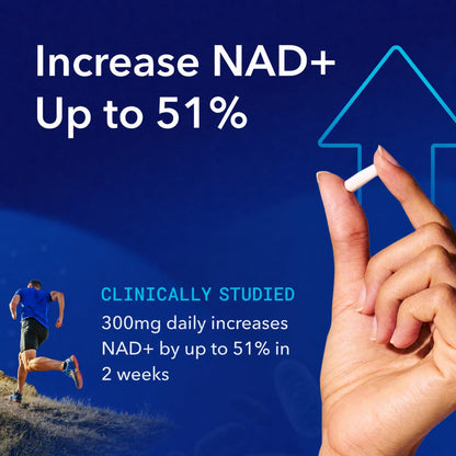 TRU NIAGEN Patented NAD+ Supplement, 60 300mg Servings | Nicotinamide Riboside (NR) Take 2 Daily | 1 Bottle