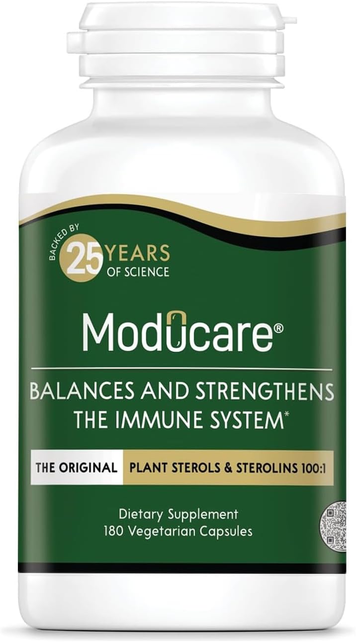 Moducare Immune Support - Plant Sterols & Sterolins for Immune System Modulation - Optimal Health Support* - Non-GMO, Gluten-Free & Dairy-Free - 180 Vegetarian Capsules (180 Servings)
