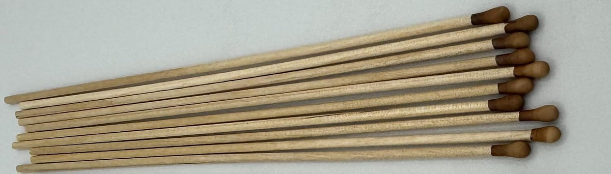 Silver Nitrate Caustic Wooden Sticks 6" Long Applicator Individual Use Sticks (10)
