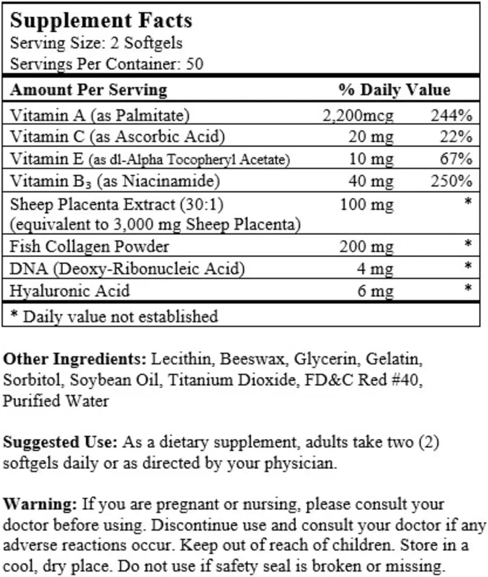8 x Sheep Placenta Complex 100 Capsules, Make In USA, FRESH , New Item Good Product !!
