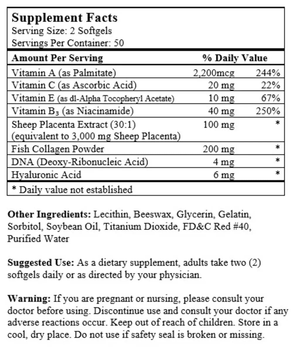 4 bottles Sheep Placenta Complex 100 Capsules/bottle, Make In USA, FRESH, Faster shipping !!