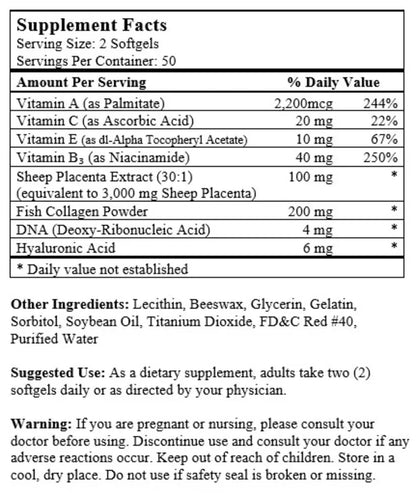 4 bottles Sheep Placenta Complex 100 Capsules/bottle, Make In USA, FRESH, Faster shipping !!