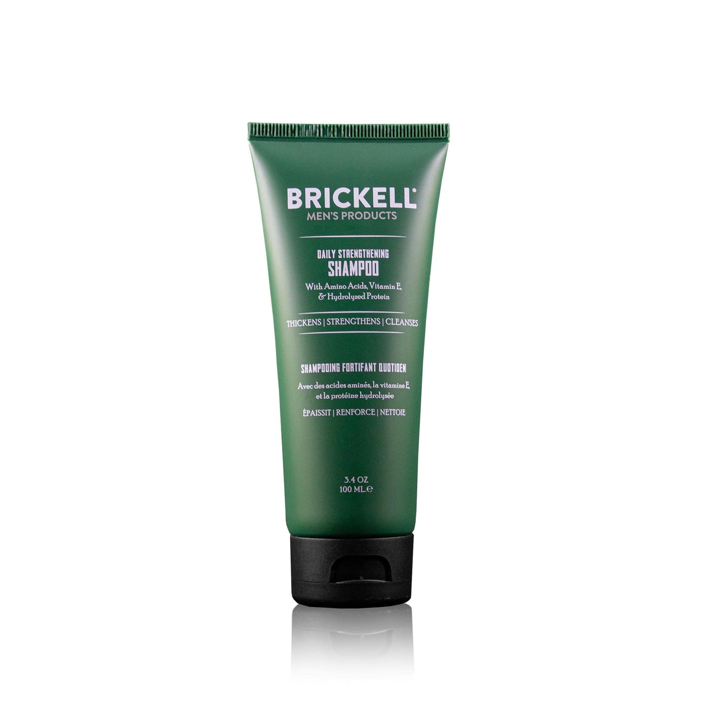 Brickell Men's Products Daily Strengthening Shampoo for Men, Mint & Tea Tree Oil To Soothe Dry and Itchy Scalp, Sulfate Free and Paraben Free, With Pro-Vitamin B5 & Hydrolyzed Protein, 8oz, Scented
