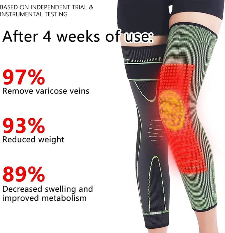 KNEECA Tourmaline Acupressure Selfheating Knee Sleeve, Tourmaline Acupressure Self