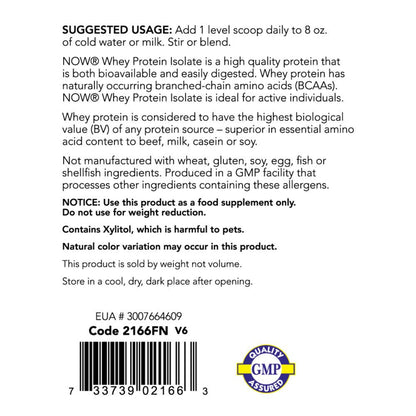 NOW Sports Nutrition, Whey Protein Isolate, 25 G With BCAAs, Creamy Chocolate Powder