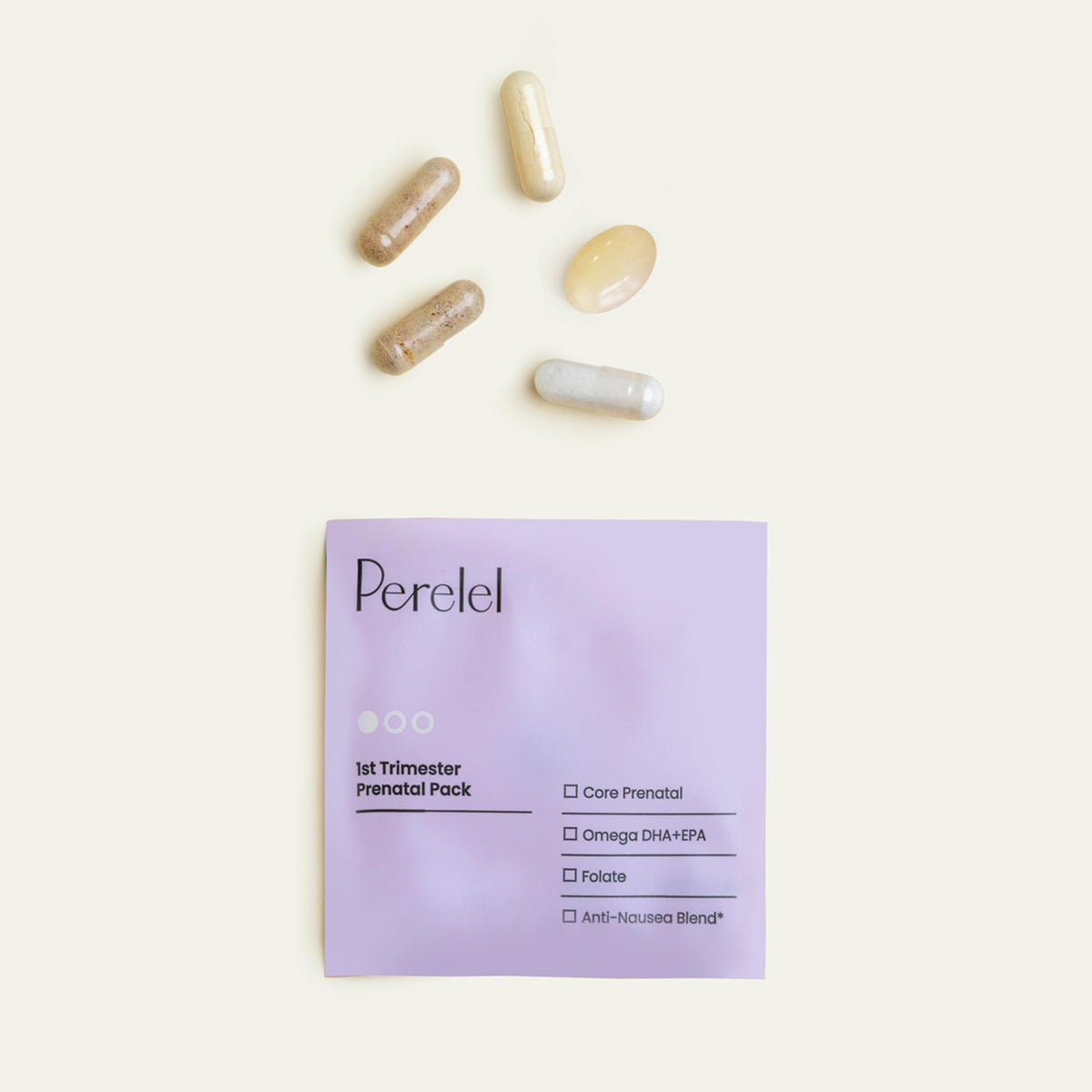 Perelel 1st Trimester Prenatal Pack - Prenatal Omega 3 Vitamins for Women - Gluten