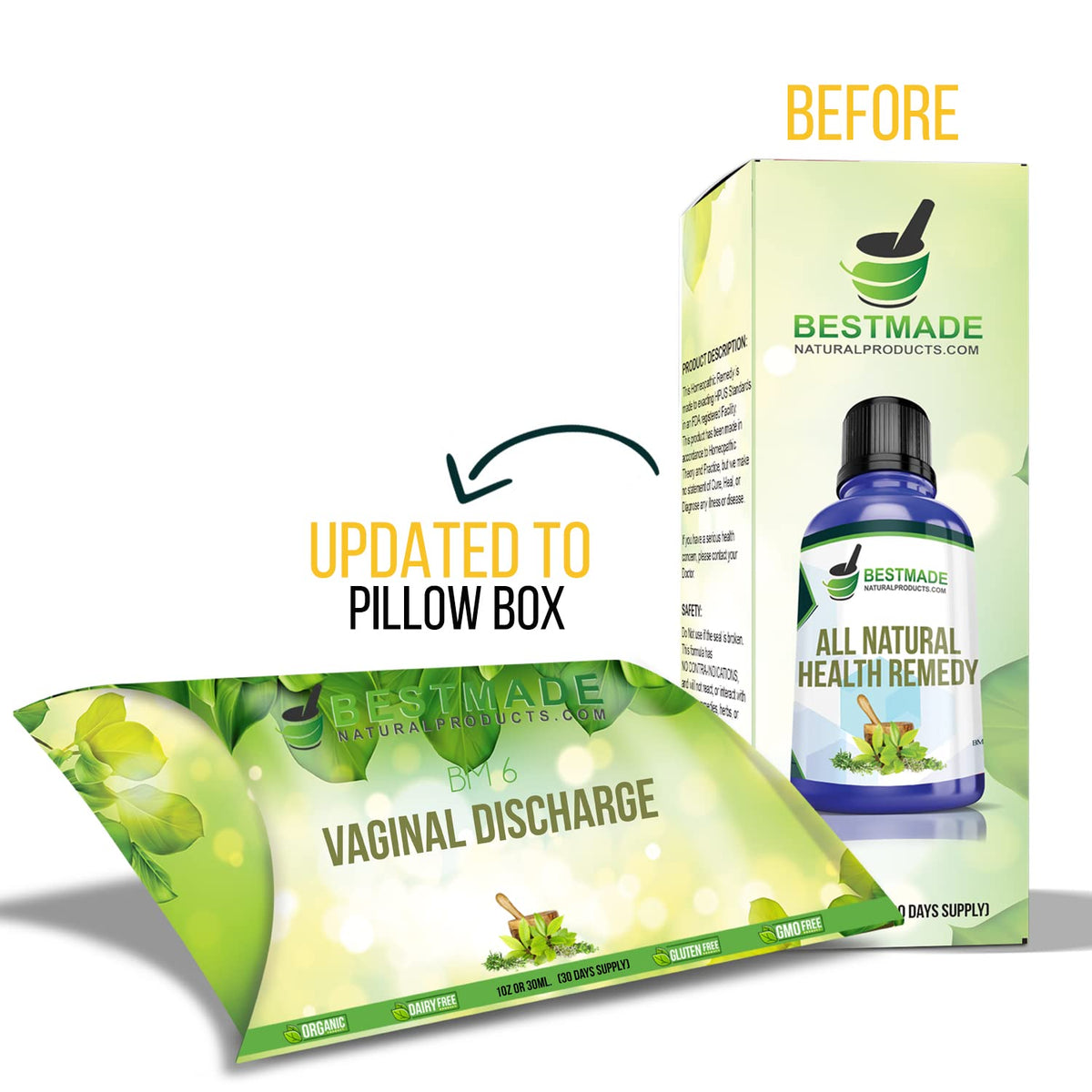 Vaginal Discharge BM6 - Natural Remedy for Leucorrhea, Unusual Vaginal Discharge & Odor, Helps Relieve