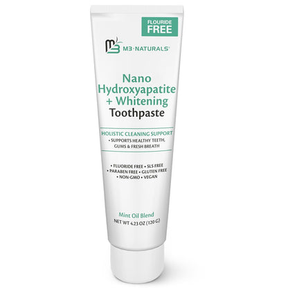 Nano Hydroxyapatite Fluoride Free Whitening Toothpaste, 1 Pack by M3