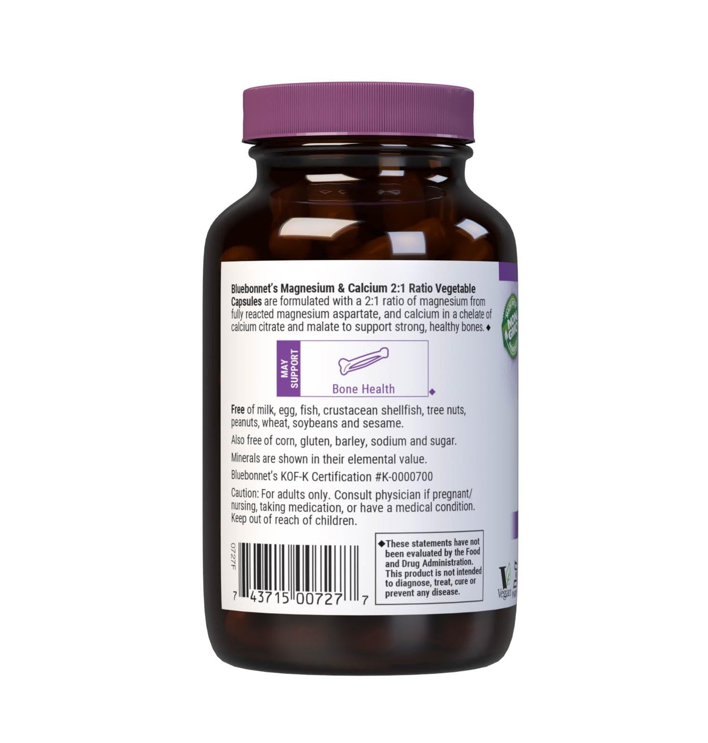Bluebonnet Nutrition Magnesium & B6 – 400 mg Magnesium Oxide & Aspartate with Vitamin B6 25 mg – Heart & Brain Magnesium Complex for Women & Men* - Non-GMO, Vegan, Gluten-Free - 90 Vegetable Capsules