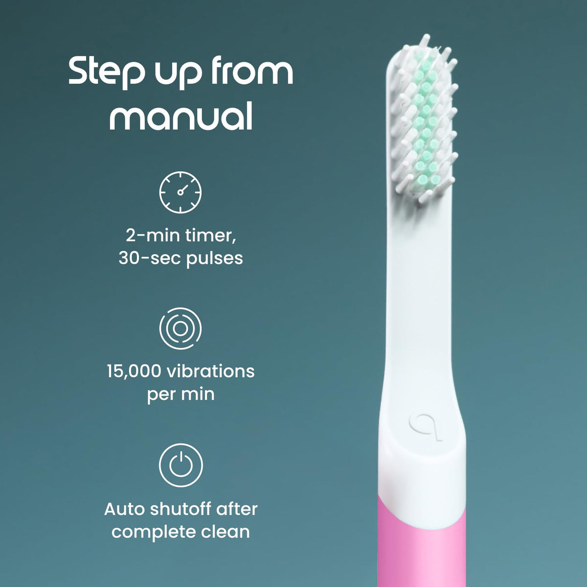 Quip Sonic Electric Toothbrush for Adults, Extra Brush Head, Marine Blue