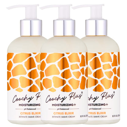 Coochy Plus Intimate Shaving Cream MOISTURIZING Plus CITRUS ELIXIR For Pubic, Bikini Line