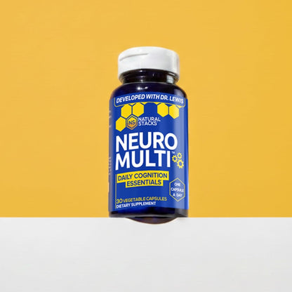 NeuroMulti Daily Multivitamin With CoQ10 200mg For Women And Men, 30 Count | 10 in 1 brain health complex. One capsule per day supports cognition, energy, and everyday wellness.