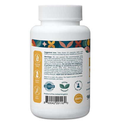 Pattern Wellness Lion’s Mane Mushroom Supplement – 90 Vegan Capsules | Supplement Capsules for Cognitive & Focus Support – Enhanced Absorption