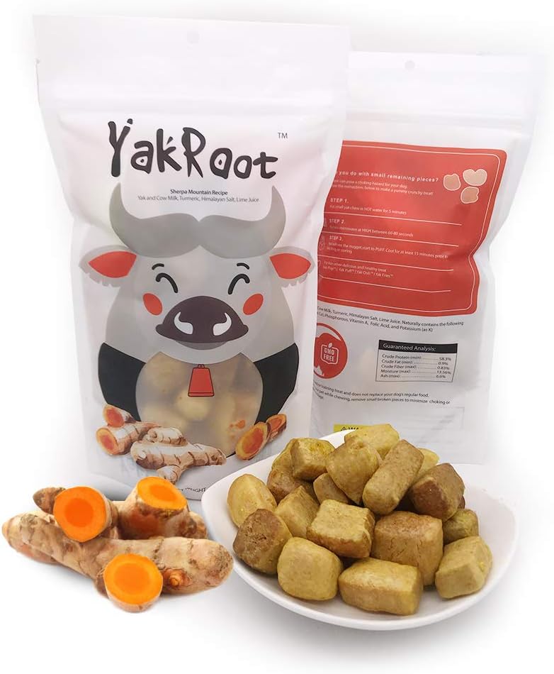 Yak Root 4oz Functional Dog Treat - Active Turmeric Curcumin Supports Dog Joint and Inflammation