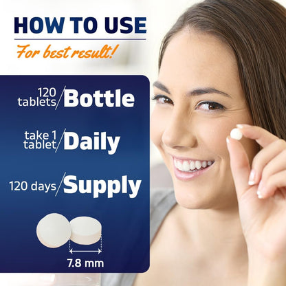 Vitamatic Acidophilus Probiotic - 10 Billion CFU - 5X Potency - Daily Probiotic Supplement, Supports Digestive Health - 120 Tablets