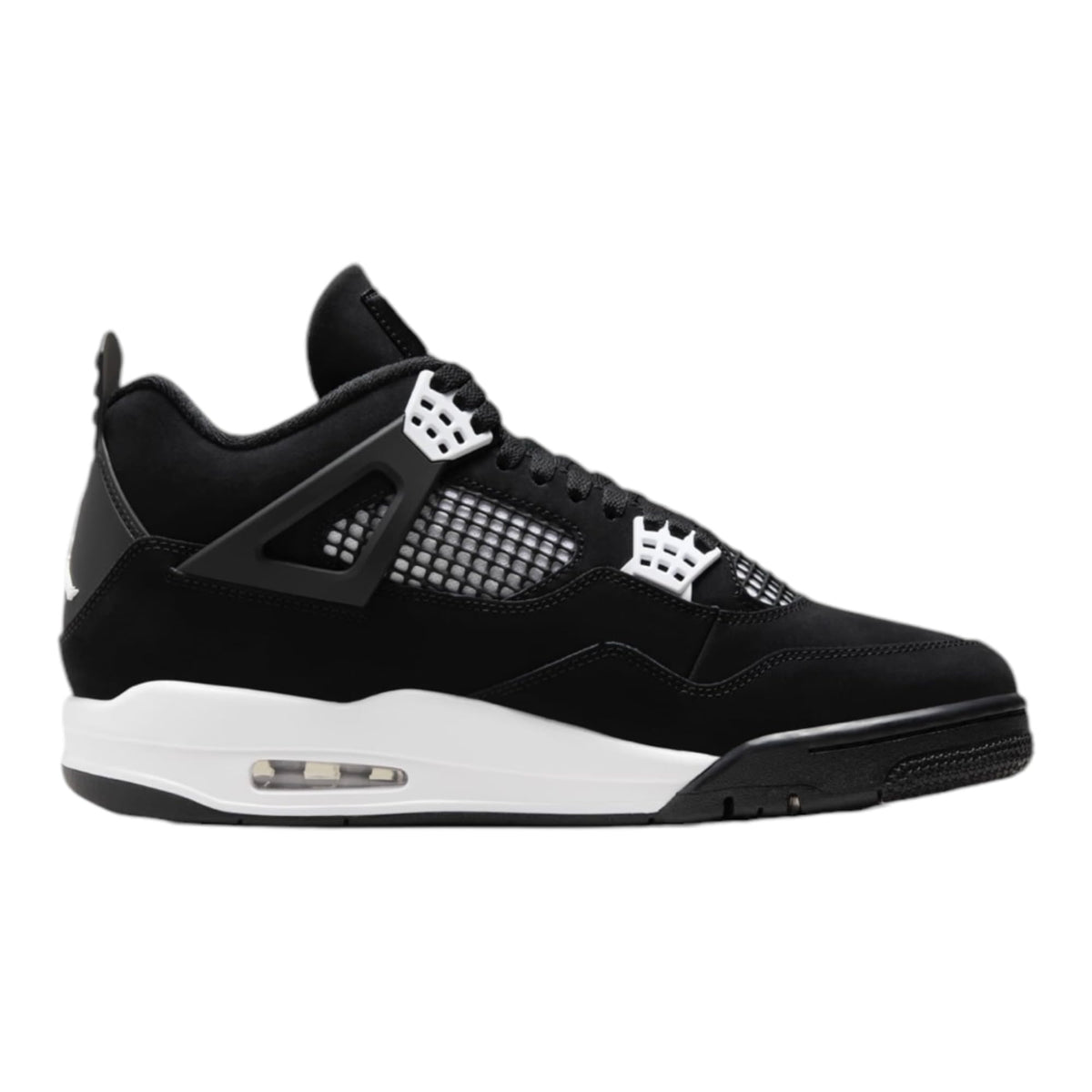 Nike Air Jordan Mens Air 4 Retro Black/White-Black FQ8138-001 Size 13