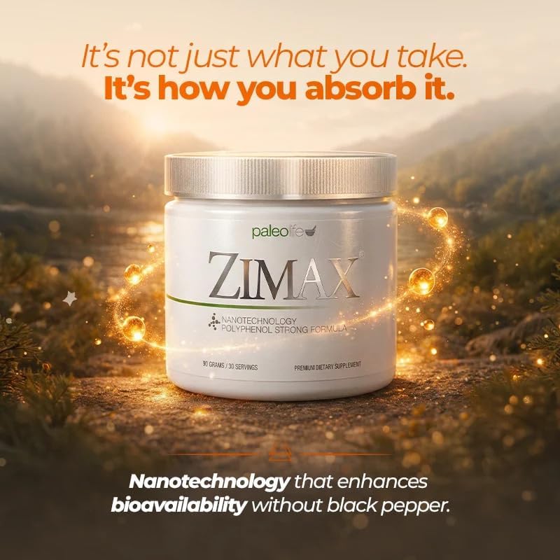 ZIMAX Super ANTIOXIDANT - 100% Natural - High Absorption Curcumin, Rosemary Extract, Grape Seed Extract, Olive Leaf Extract ORAC 3,451,770 (Canister) 90 Grams (1-Pack)