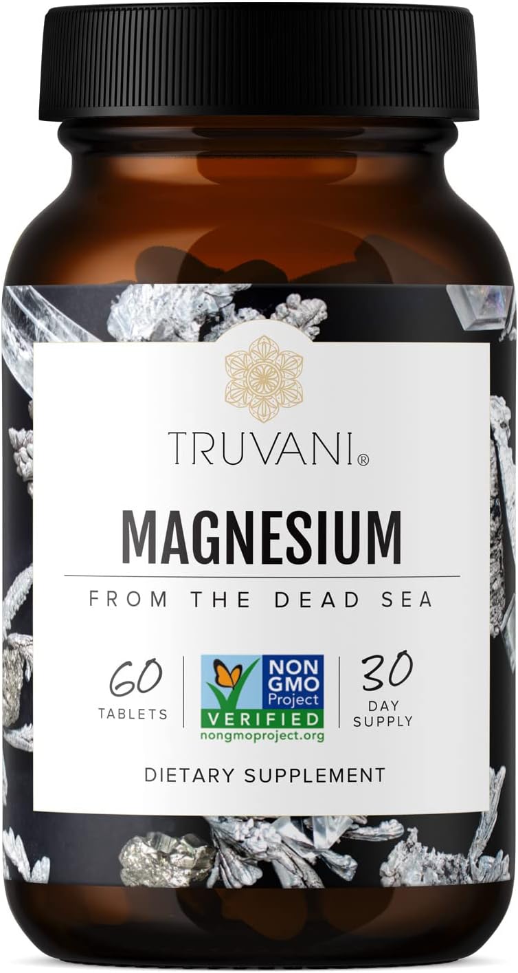 Truvani Magnesium 400mg Oxide Tablets | 60 Tablets | Vegan | Supports Calm and Sleep, Healthy Bones, Muscle Health, Digestive Health | Non-GMO, Vegan Pills