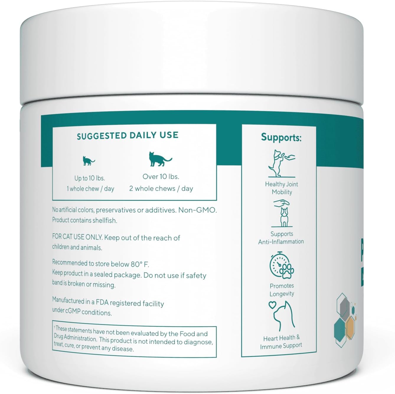 Renue By Science PET NMN Longevity Chews for Cats - Liposomal NMN with Fish Oil - Cold Extruded Soft Chews - 60 Count