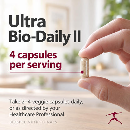 BioSpec Nutritionals Ultra Bio-Daily II – Daily Multivitamin & Mineral Supplement, Magnesium Malate, Methylated B Vitamins, Vitamin K2 MK-7, 180 Capsules