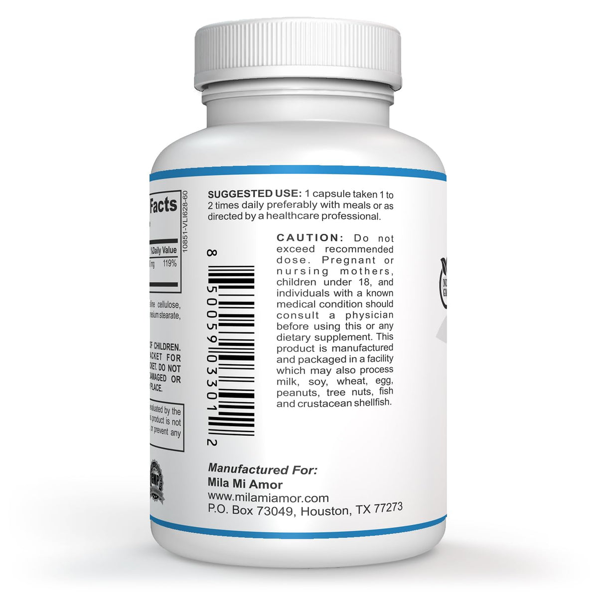 Milamiamor High Potency Magnesium | Whole Body Support | Heart, Nerve and Bone