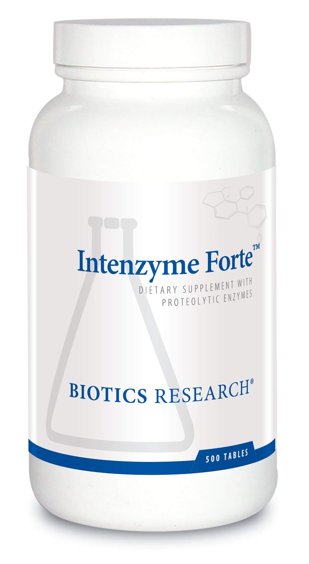 Biotics Research Intenzyme Forte™ Proteolytic Pancreatic Enzymes, Pancreatin, Bromelain, Papain, Lipase, Amylase–Supplement Supports Healthy Protein Digestion–Immune & Circulatory Function 100 Tablets