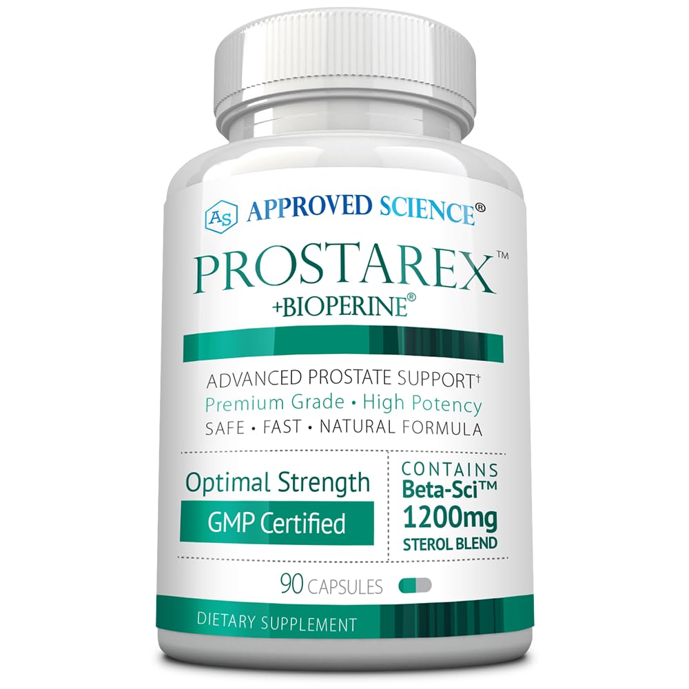 Approved Science Prostarex - Advanced Prostate Supplements for Men – Prostate, Bladder & Urinary Health Support with Saw Palmetto, Beta-Sitosterol & BioPerine – 270 Capsules (3 Month Supply)