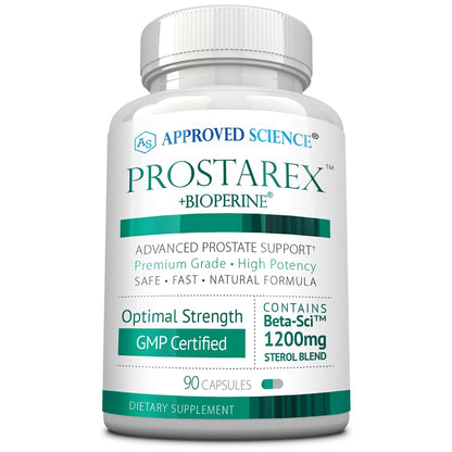 Approved Science Prostarex - Advanced Prostate Supplements for Men – Prostate, Bladder & Urinary Health Support with Saw Palmetto, Beta-Sitosterol & BioPerine – 270 Capsules (3 Month Supply)