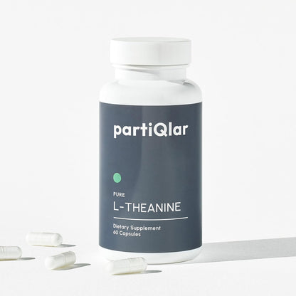 partiQlar L-Theanine 200mg - Calm Focus, Stress & Sleep Support, 60 Caps