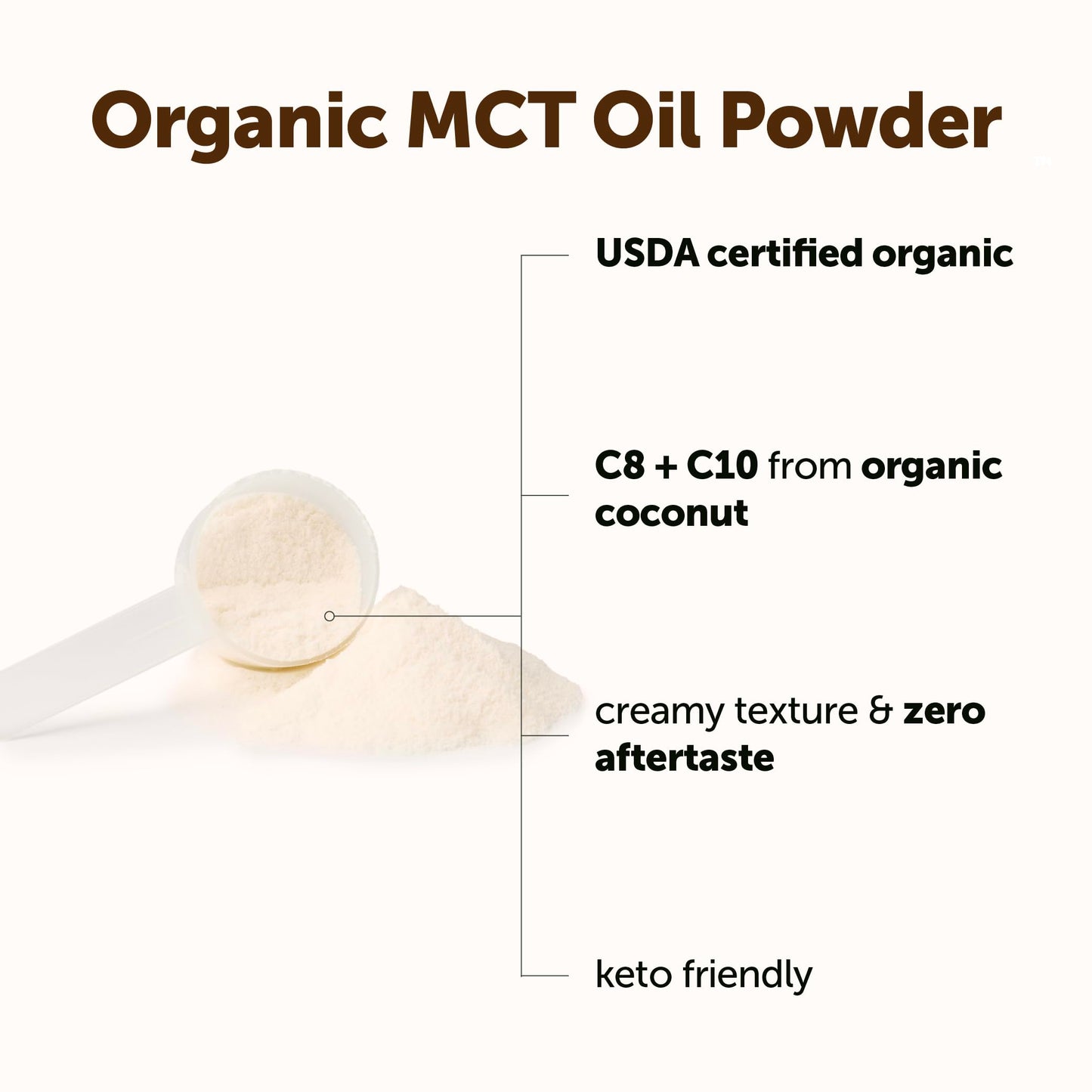 Micro Ingredients Organic MCT Oil Powder with Prebiotic Fiber,1 Pound (16 Ounce) | C8 MCT Oil for Coffee Creamer | No GMOs, Keto Diet, Vegan