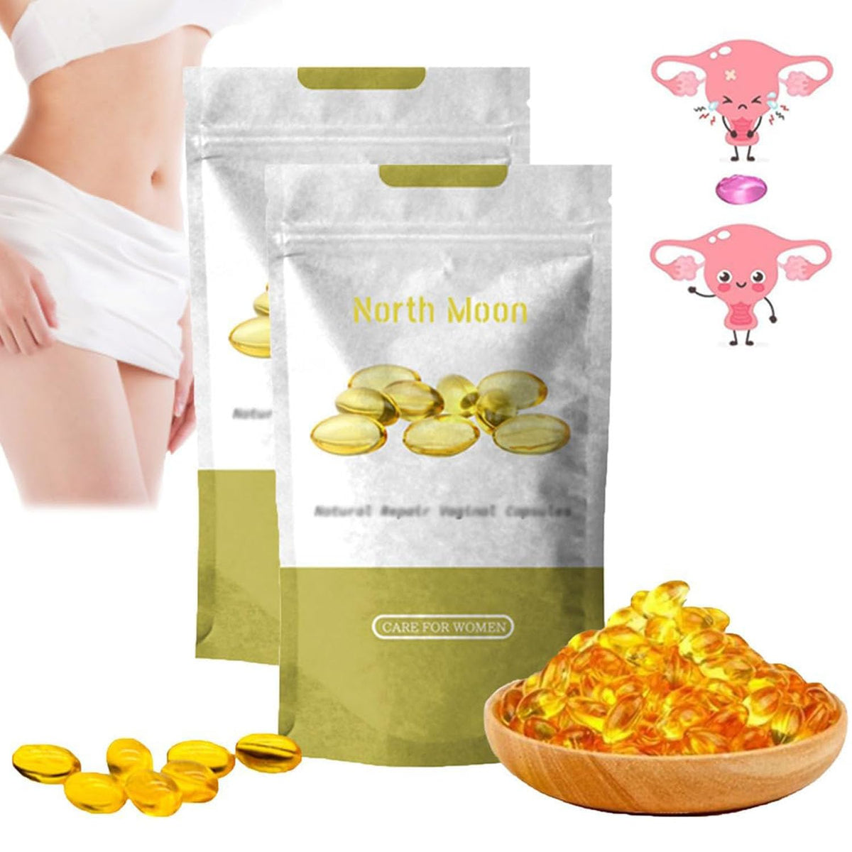 Zahawei Aafq Natural Repair Capsules - 7pcs/Bag Aafq Capsules for Women