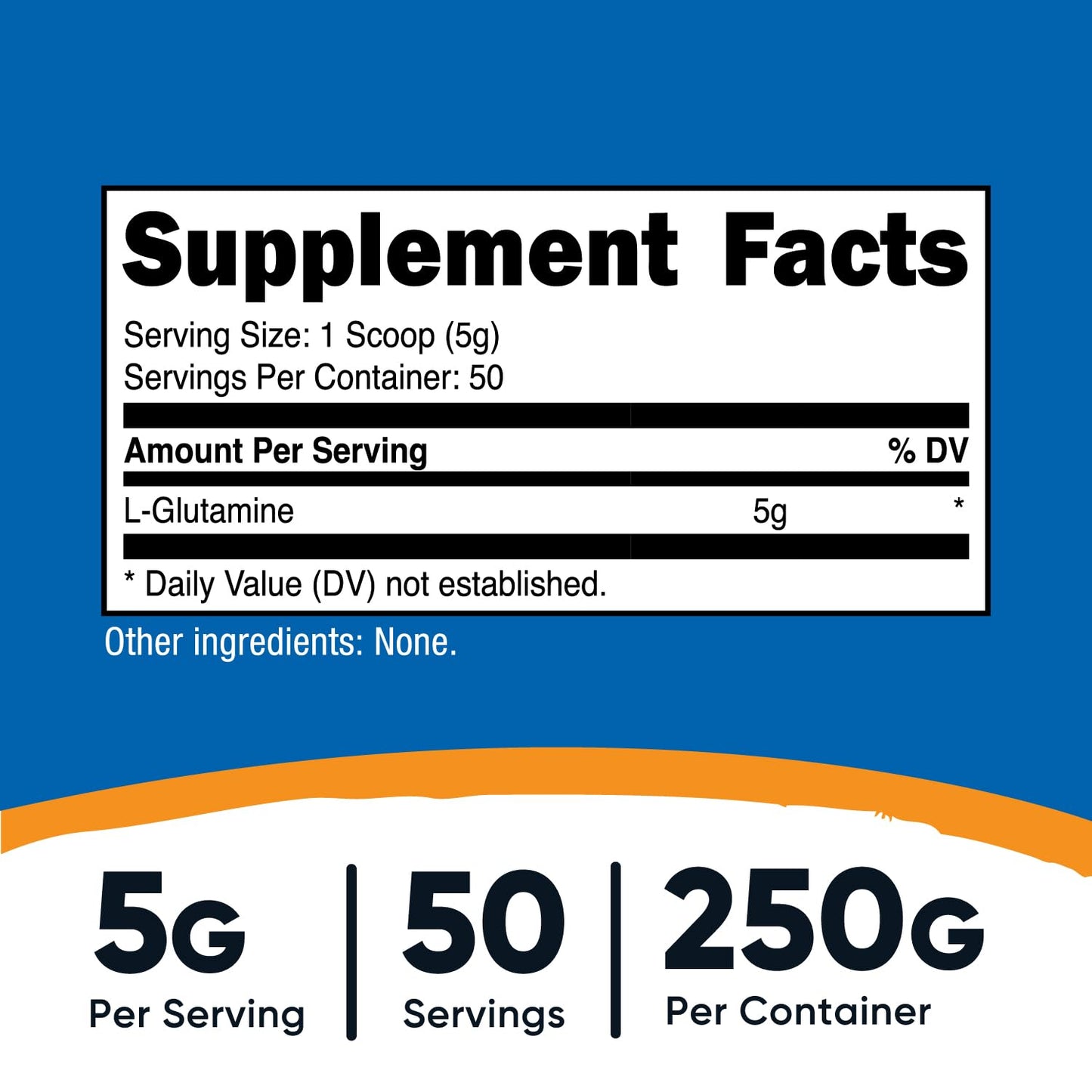 Nutricost L-Glutamine Powder (500 Grams) Unflavored - Gluten Free & Non-GMO, 100 Servings