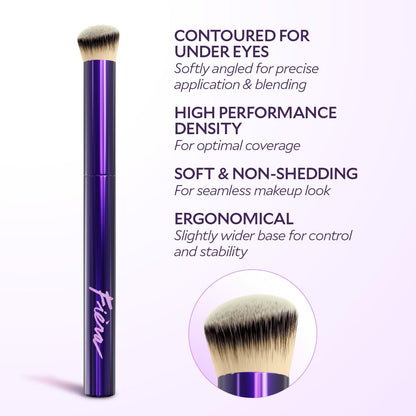 Contoured Concealer Brush for Eyes & Nose – Precise Blending Makeup Brush for Flawless Coverage – Soft, Non-Shedding, Cruelty-Free Brush for Spot Concealing & Hard-to-Reach Areas
