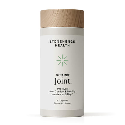 Stonehenge Health Dynamic Joint Health Supplement – AprèsFlex® Boswellia Serrata Fast-Acting Joint Support & Comfort – MSM, Multi-Type Collagen, Turmeric, Bromelain, Vitamins C & D3 | 60 Capsules