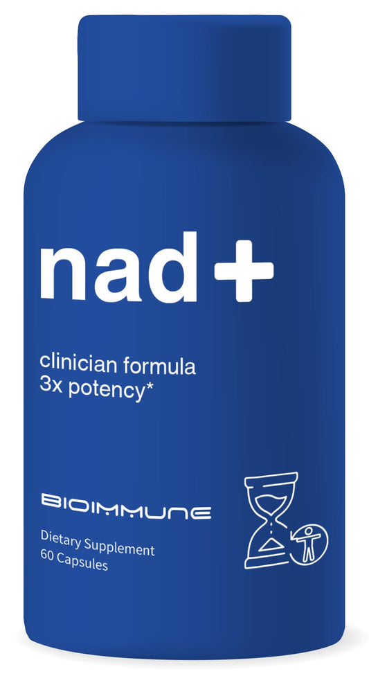 BioImmune NAD+ Supplement. Exclusive Formula w/Patent Pending RiboYOUNG™. Nicotinamide Riboside, Quercetin, Resveratrol, Betaine NRF2 Activator. Youthful Aging True NAD Supplement