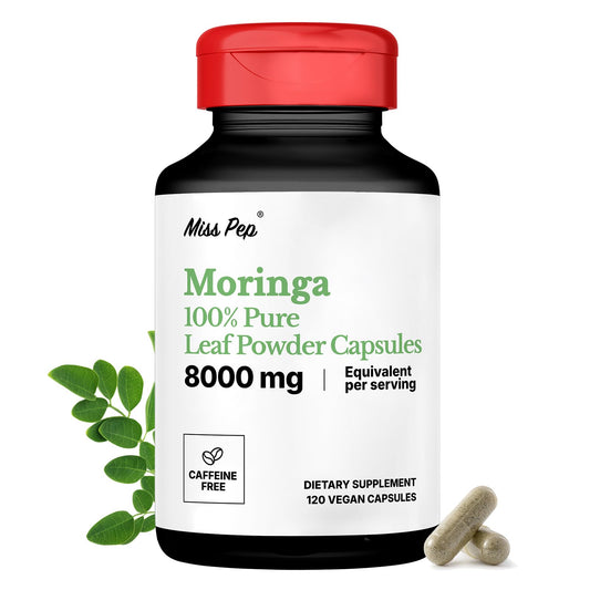 Moringa Capsules 800 mg Moringa 10:1 Extract – Vegan, Non-GMO, Gluten Free Superfood Supplement for Energy & Immune Health – 120 Capsules (1 Bottle)