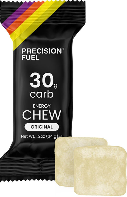 Precision Fuel PF30 Chew Energy Chews - Carbohydrate Fuel for Endurance, Lightweight & Portable, 30g Carbs - Ideal for Long Runs, Rides & Workouts -Original Flavour (15 Chews)