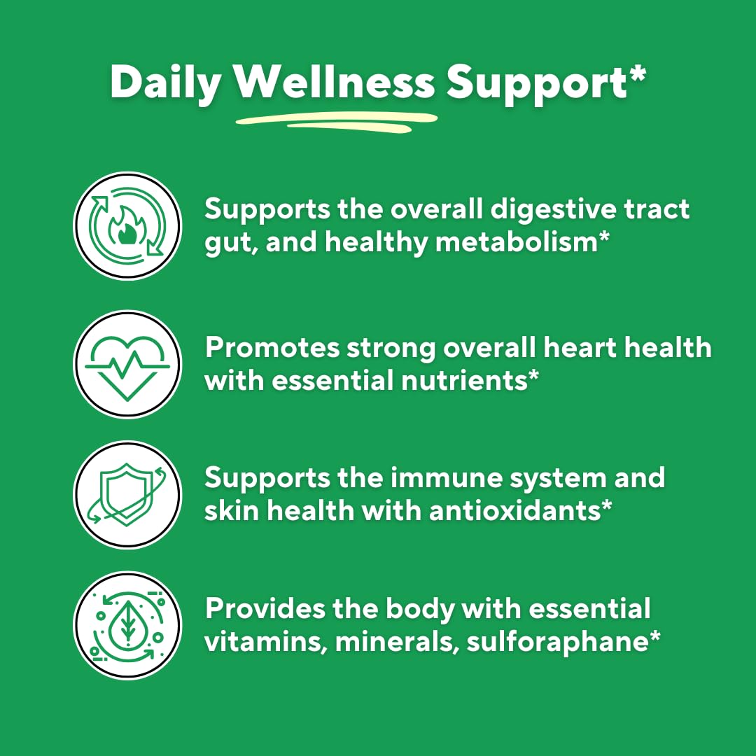 Vitapia Organic Broccoli Sprout & Broccoli Extract for Sulforaphane, Antioxidant, Brain, Skin, Heart Health Support - 120 Veggie Capsules - Non-GMO, Gluten-Free, Vegan-Friendly Supplement