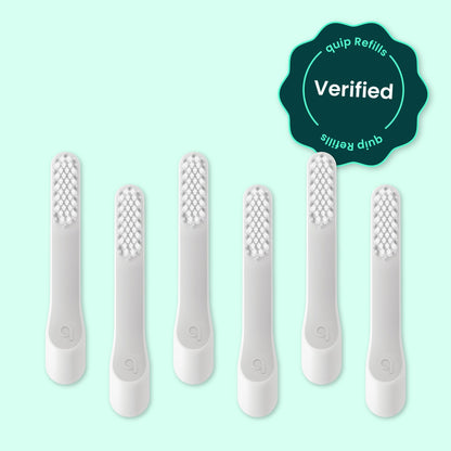 quip Sonic Toothbrush Replacement Heads for Adults, White, 3 Pack