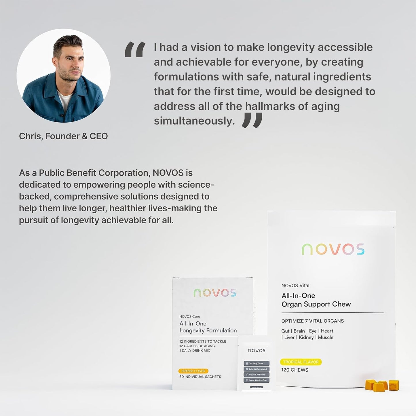 Novos Boost NMN 250mg | Third-Party Tested | Ultra High-Purity for NAD+ Support, Energy & Longevity | Stabilized NMN Supplement for Men & Women | 60 Vegan Capsules (30 Servings)
