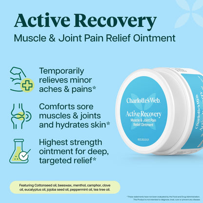 Charlotte's Web Active Recovery Muscle & Joint Relief Ointment 1.55oz