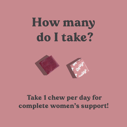 Chewsy Women's Multivitamin Chews, Immune & Energy Support, Vitamins C, B12, A, D, E