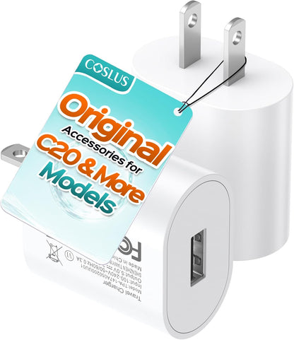 COSLUS Wall Adapter, 5V/2A USB-A Adapter