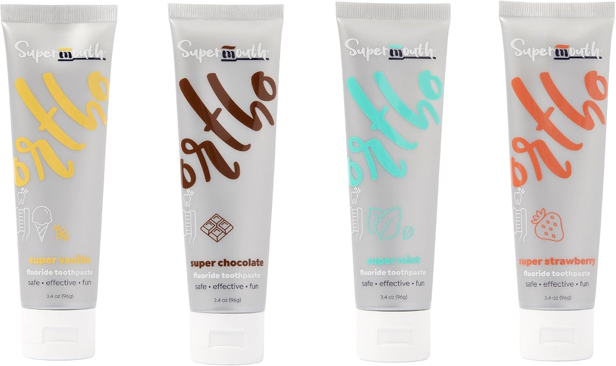 SuperMouth 10%+ Nano Hydroxyapatite Ortho Toothpaste for Braces, Chocolate