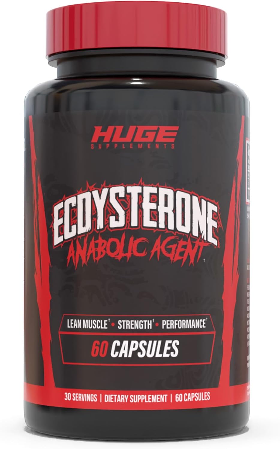 Huge Supplements Ecdysterone Supplement, Natural Muscle Builder for Men, 1000mg Beta Ecdysterone Per Serving, Optimally Dosed, Superior Absorption, 98% Highest Purity Available