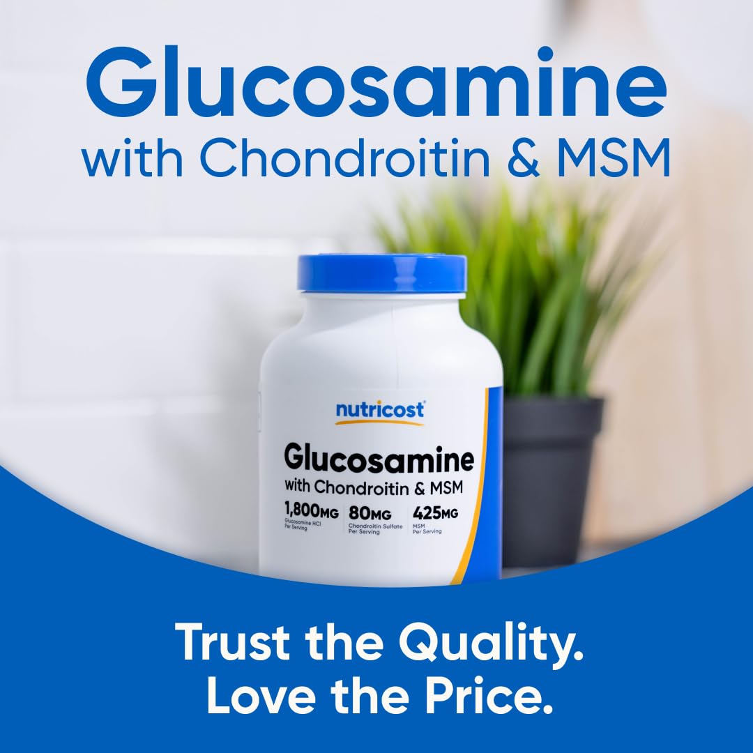 Nutricost Glucosamine 1800mg with Chondroitin & MSM, 240 Tablets, 120 Servings